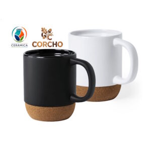 Taza de cerámica base corcho