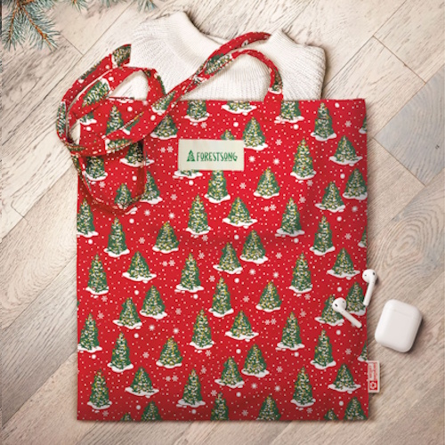 Bolsa de algodón reciclado navideña - Imagen 6