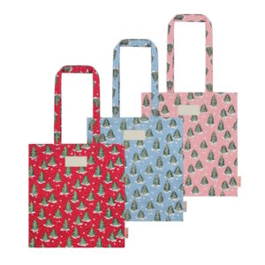 Bolsa de algodón reciclado navideña
